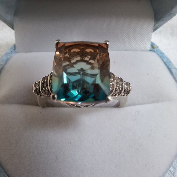 Aquamariine Terra Costa Quartz ring - Picture 2 of 5